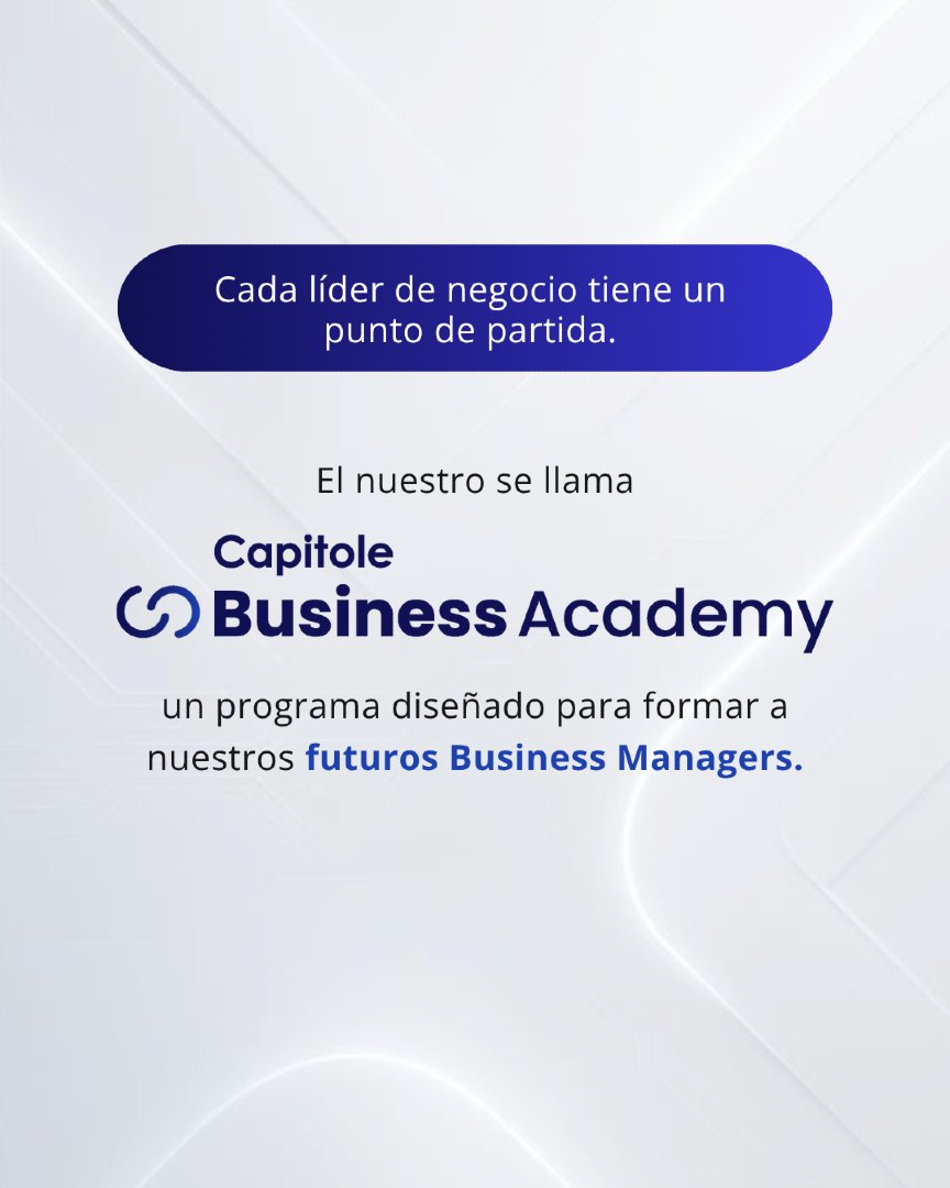 Capitole_Tech's tweet image. ¿Listo(a) para impulsar tu carrera en el mundo de tecnología y business? 🚀
Muy pronto llega Capitole Business Academy, el programa que formará a los y las futuros(as) líderes del sector.

¡En los próximos días conocerás todos los detalles!