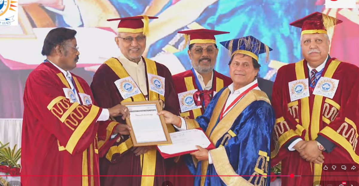 achyuta_samanta's tweet image. 69th Honorary Doctorate

I am deeply humbled to receive my 69th Honorary Doctorate from SRM University, Delhi–NCR, Sonepat, Haryana, during its 3rd Convocation today. The honour was presented by Hon’ble Vice-President of India, Shri C. P. Radhakrishnan Ji.