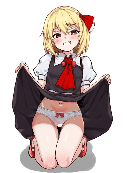 パンツを見せておじさんを煽るルーミア