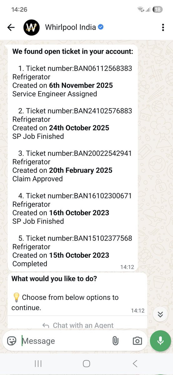 pramod_7114's tweet photo. @whirlpool_india you are really utter waste in providing customer service post selling the products. Very horrible, waste of our investment. I recommend people not to buy #whirlpool products. They are shit products and services please dont buy. have been chasing 2 weeks for servc https://t.co/puXgq5pnZ2