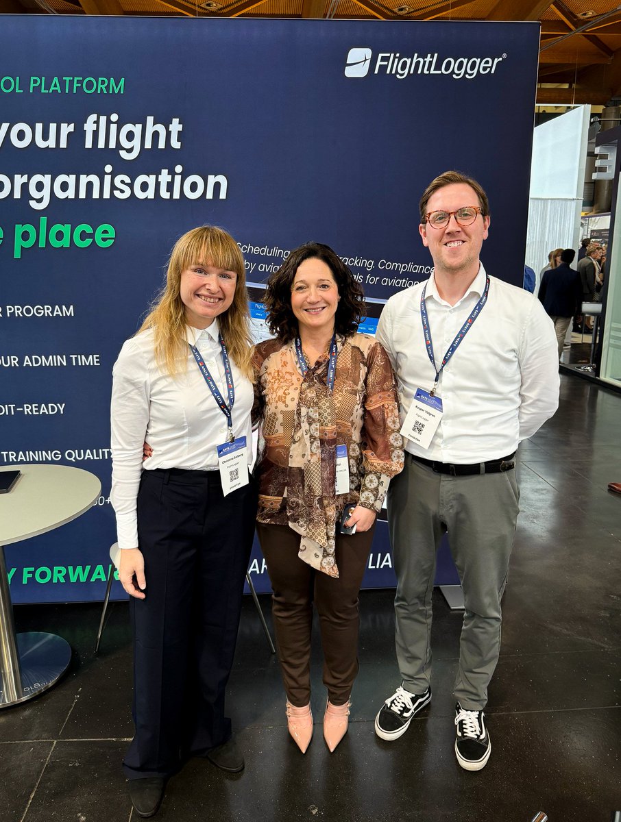 FlightLogger1's tweet image. #TeamFlightLogger wrapped up EATS 2025! 

It was a pleasure catching up with partners, including Ansett Aviation Italy, Urbe Aero Flight Academy and Finnish Aviation Academy.

Thanks to everyone who stopped by and maked EATS a valuable event for the future of aviation training.