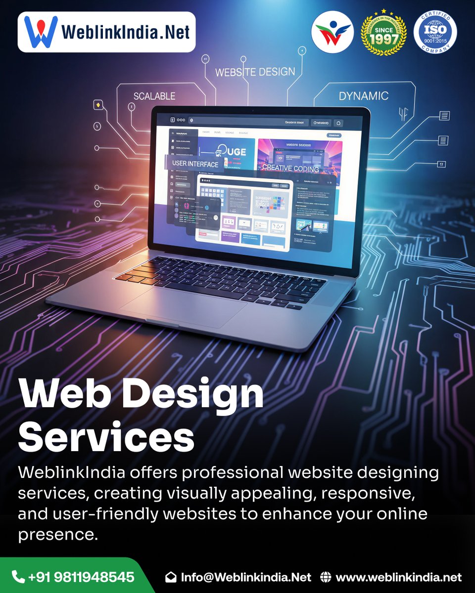 WEBLINKIndia's tweet image. We craft visually stunning, responsive, and user-friendly websites that drive engagement and deliver results.
Let’s design experiences that captivate &amp;amp; convert!

weblinkindia.net

#WebDesign #WebDesignServices #WebsiteDesign #WebDesignCompany #WebDevelopment #WeblinkIndia