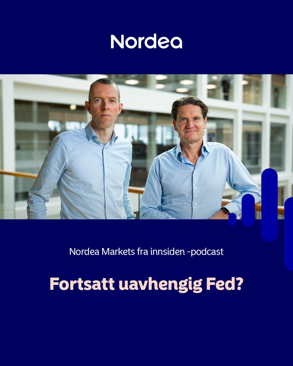 Tune in to our latest Nordea Markets Insights NO podcast with Kjetil Olsen and Ole Håkon Eek-Nielsen here (in Norwegian).  
👉 nordea.com/no/nyheter/for…

#Økonomi #Nordea #Podcast