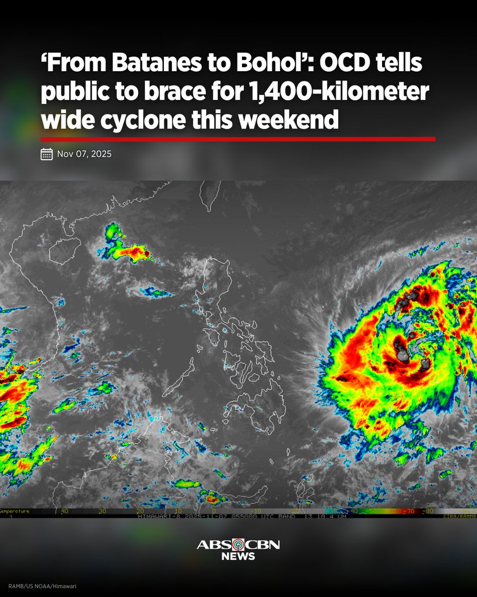 Maging alerto, Kapamilya!
 
Inabisuhan ng Office of Civil Defense ang publiko na paghandaan ang pananalasa ng bagyong #UwanPH, na inaasahan anilang makaaapekto mula Batanes hanggang Bohol ngayong weekend.
 
Ayon sa PAGASA, maaaring umabot sa super typhoon category ang bagyo sa
