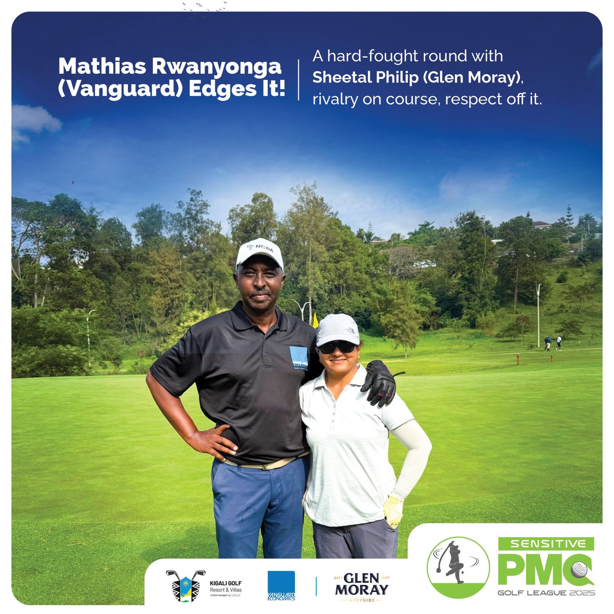 pmcgolfleague's tweet photo. What a matchup! Mathias takes the win, but both players showed true sportsmanship friendship first, competition second, that’s the PMC way.
He now advances to face Rutamu Innocent (Glen Moray) in the quarterfinals.
#PMCGolfLeague2025 #SensitiveGroup #KigaliGolf https://t.co/Vbdh883Ndx