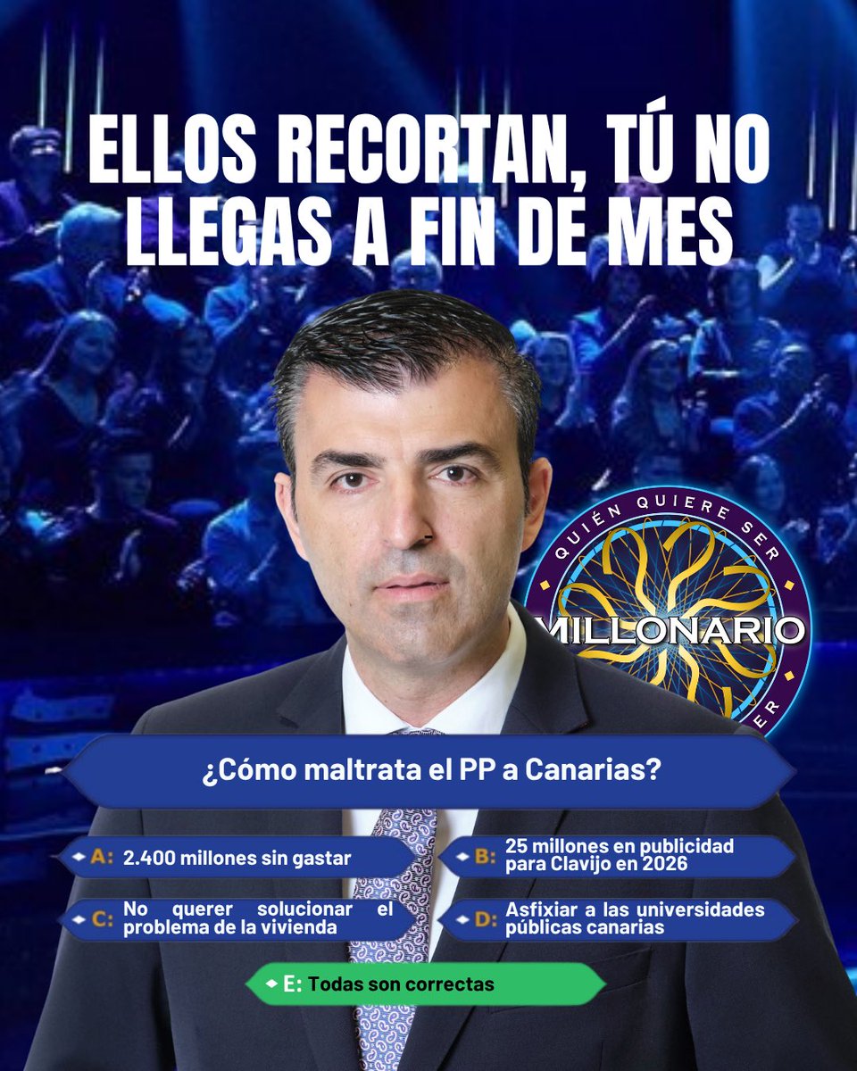 ‼️Gobiernan solo para ello, tú les das igual.

Así es el PP de Canarias

#SiembraElCambio