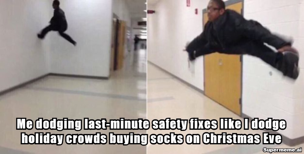 You know that feeling when you swear you’ll shop early…then end up panic-buying socks on Christmas Eve? 🎁

Safety’s the same. Everyone plans to get ahead until the rush hits.

Beat the rush.
Book your free patch test before 30 Nov.

#Slipology #Safety #LeisureSafety