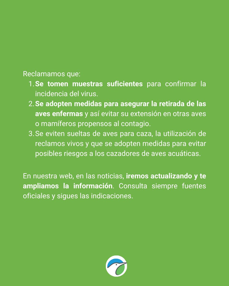 🔴Situación de la gripe aviar en España. 

Hemos creado un mapa en el que ya hemos registrado más de 50 episodios que afectan a unas 20 especies, siendo las más afectadas las grullas comunes y gaviotas patiamarillas. 

Lee la noticia completa 👉 f.mtr.cool/ygamvhqwii