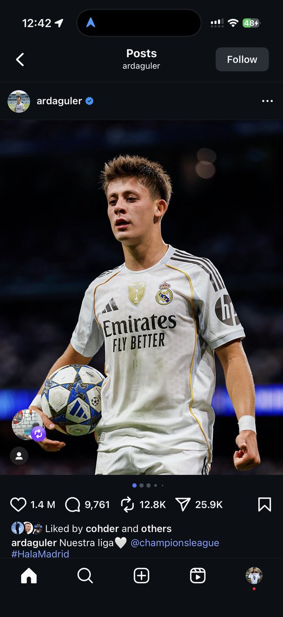 ARDA GULER ….. El que tiene el pie izquierdo magico

Arda in La Liga in 24/25 : 40 (2.90 chances created per 90)
Big Chances created: 11
Assists: 4. 

He also had 8 assists in all competitions. 
This is despite limited minutes under Carlo Ancelotti. 

In La Liga 25/26 Arda Guler