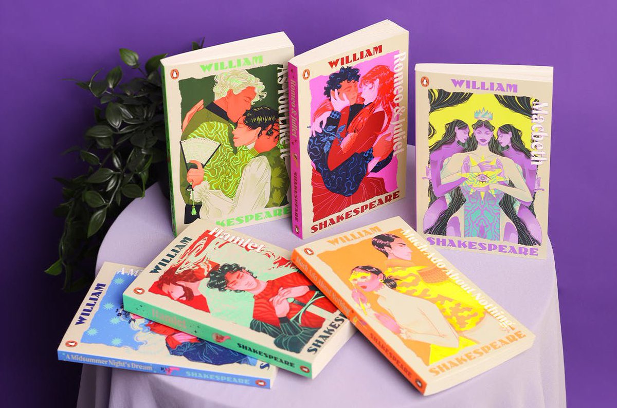 wildberrytea11's tweet image. เพิ่งรู้ว่า penguin books มี shakespeare staged collection ด้วย คือเหมือนเอางานคลาสสิกมาแต่งตัวใหม่ให้ทันสมัยแล้วก็เข้าถึงกลุ่มคนอ่าน YA มากขึ้น ดูร่วมสมัยมากขึ้น แต่ยังรักษาความถูกต้องของเนื้อหาโดยไม่ได้ตัดทอนอะไรออกไป แล้วที่สำคัญปกสวยม๊ากกกก ต้องได้สักเล่มแล้วมั้ย 😩✨🤌