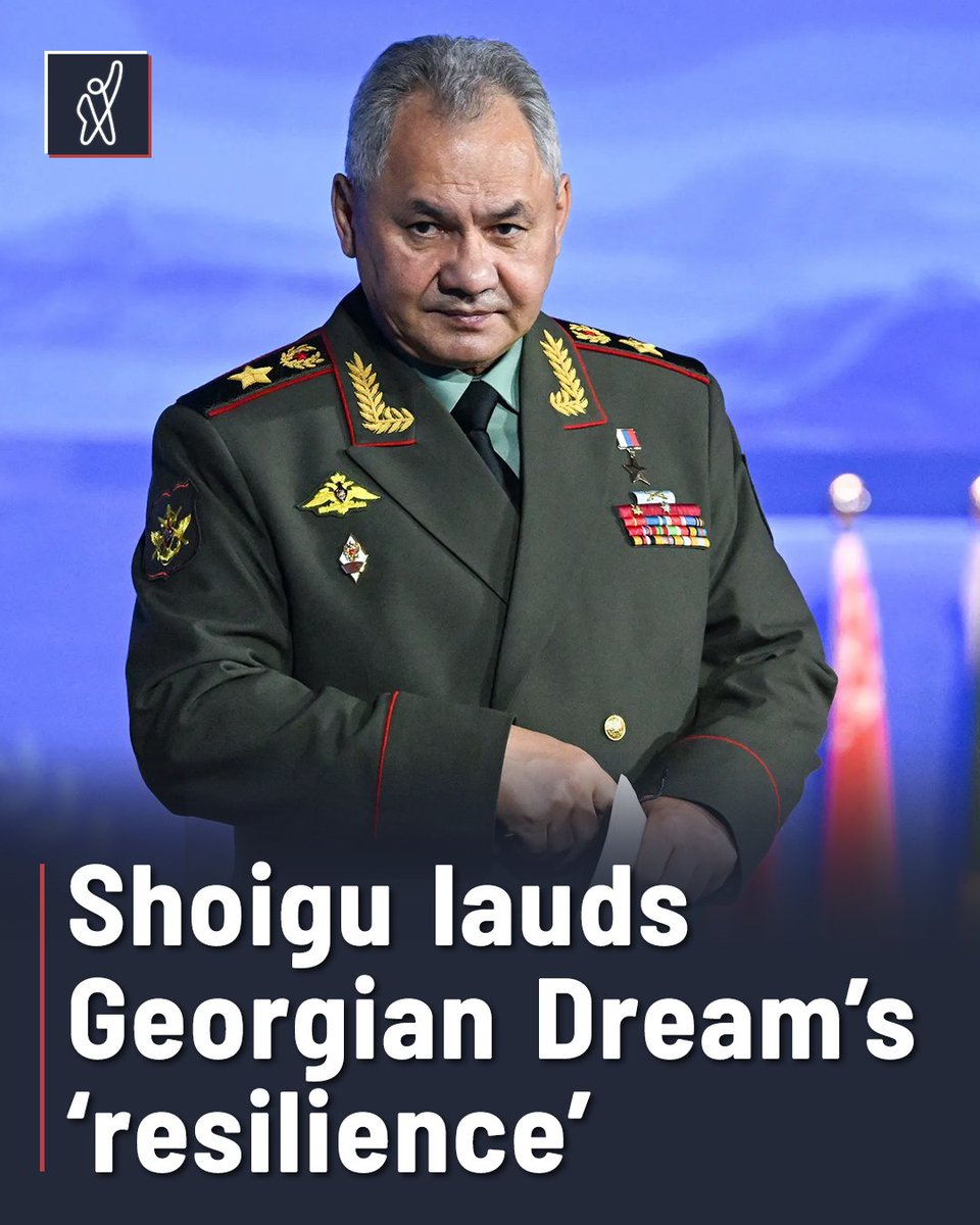 FormulaGe's tweet image. “Georgia’s government succeeded in countering destructive actions aimed at destabilizing the situation. Of course, its resilience deserves appreciation — they truly defended the interests of Georgia,” Secretary of Russia&apos;s Security Council Sergey Shoigu said