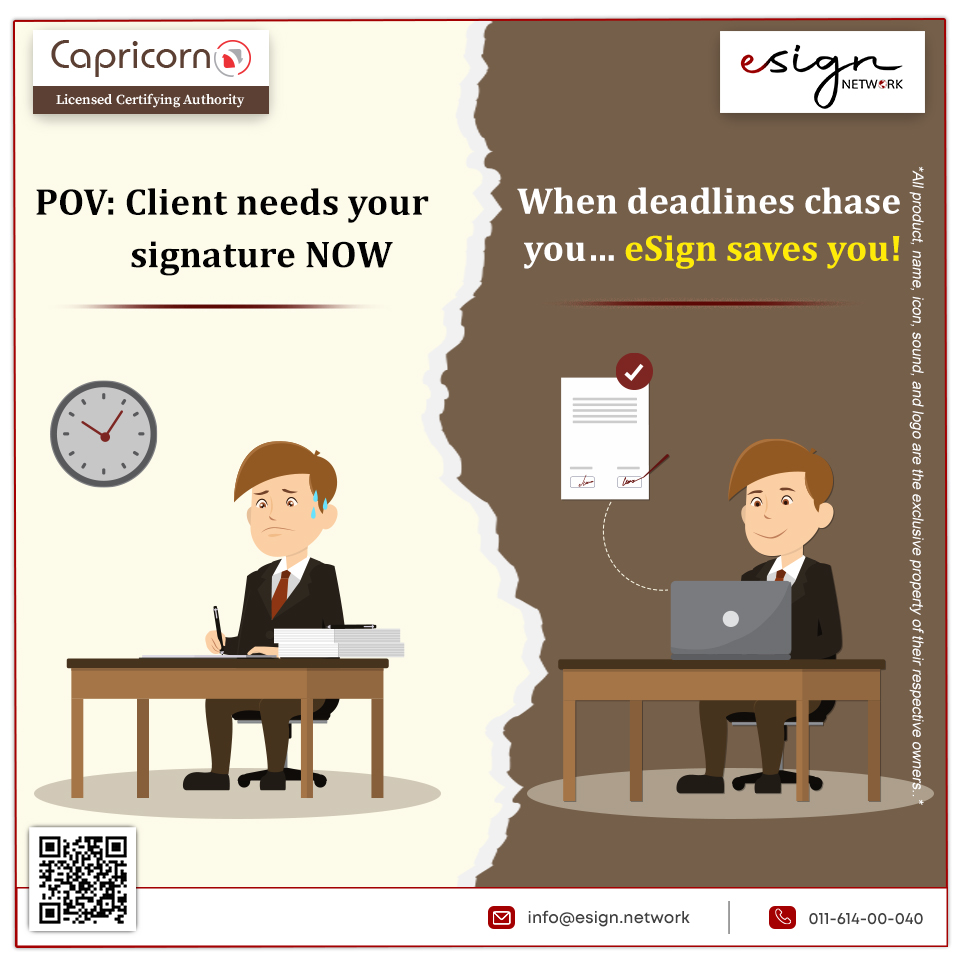 esign_network's tweet image. When deadlines chase you, eSign saves you.
Fast. Secure. Paperless. Always on time.

#eSign #DigitalSignature #PaperlessSigning #InstantSignatures #DigitalTrust #FastAndSecure #GoPaperless #eSignatures #BusinessEfficiency #DigitalTransformation #LegalTech #eGovernance
