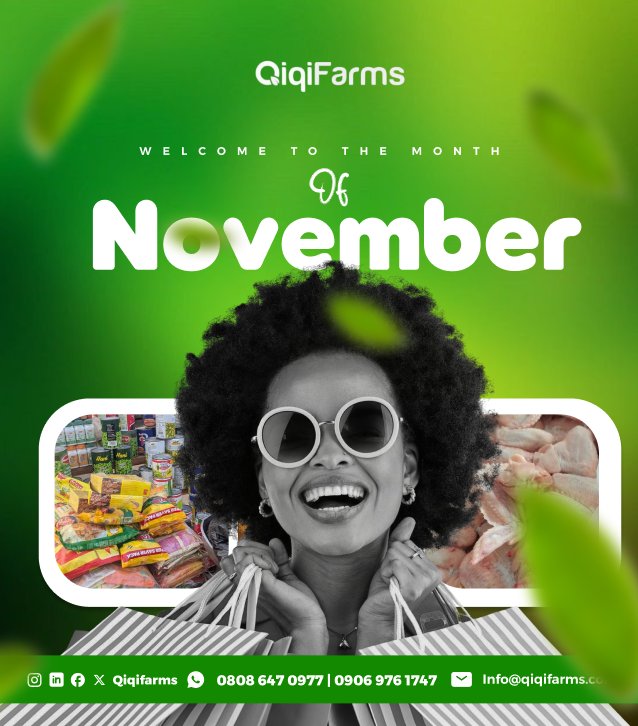Happy New Month 🥳🎉💐

Welcome to a brand-new month, a fresh chapter filled with endless possibilities, grace, and growth. November reminds us that the year isn’t over yet; there’s still time to bloom, to believe, and to become.

Here’s to new beginnings #Qiqifarms