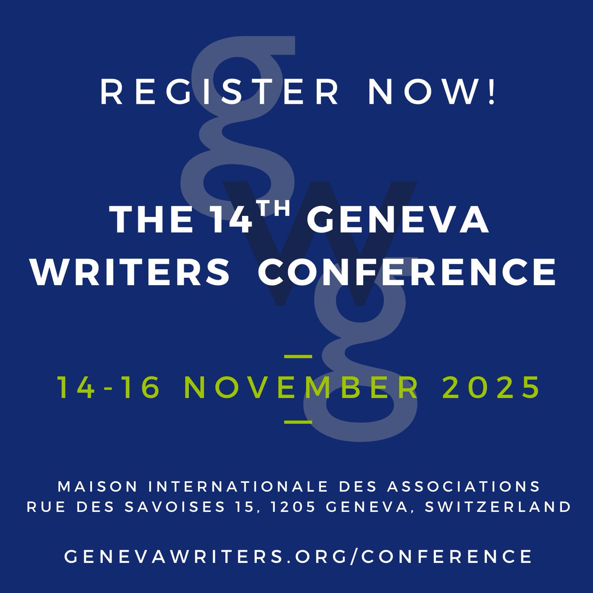 GenevaWriters's tweet image. We can’t wait to welcome you in just one week! 🎉

🎟️ Tickets available until 9 November — don’t miss out!

👉 genevawriters.org/gwg-conference…

#WritersConference #WritingCommunity #AmWriting