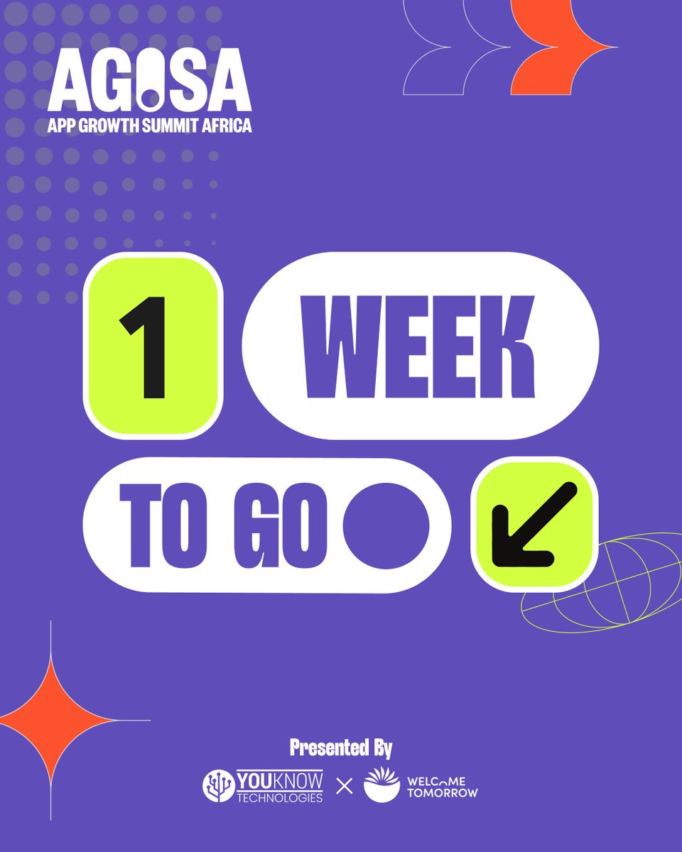YOUKNOW_Tech's tweet image. One week until our team at YOUKNOW Technologies and Welcome Tomorrow fully equip you with what you need to bridge the gap between your Product and Marketing teams and master retention strat at #AGSACPT 🥳🥳

Sign up now, seats are limited 👇

ow.ly/RhQS50Xoeg3
