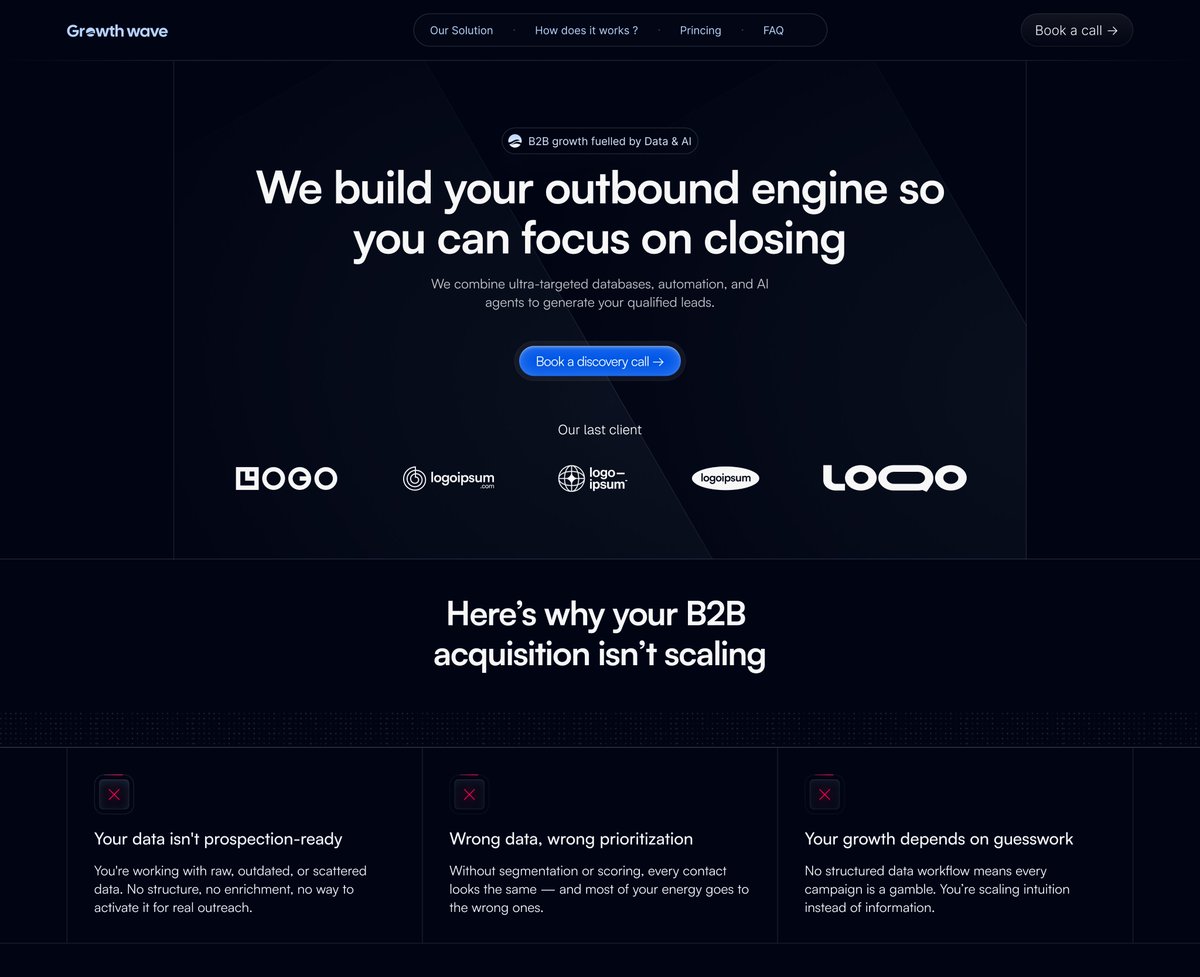 Hero section - client concept 🌊