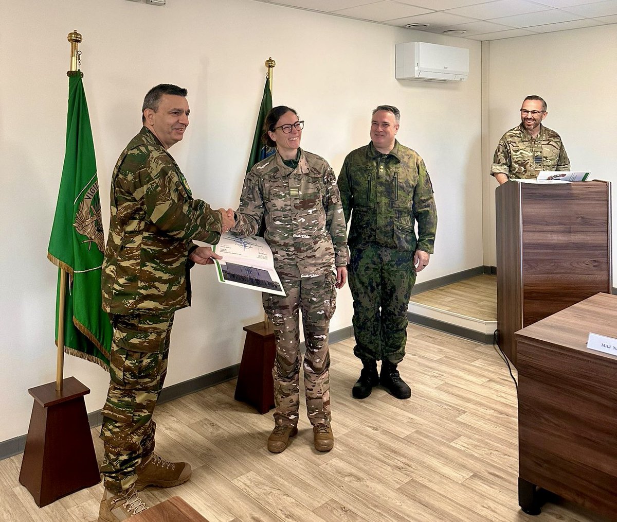 FINCENTFI's tweet photo. Another successful course completed, this time in SHAPE, Belgium!

The Introduction to Military Partnerships Course helps NATO staff prepare for effective cooperation with Partners. 

#FINCENT #SHAPE #WeAreNato #NATOIMPC https://t.co/4NQjDK4wIl