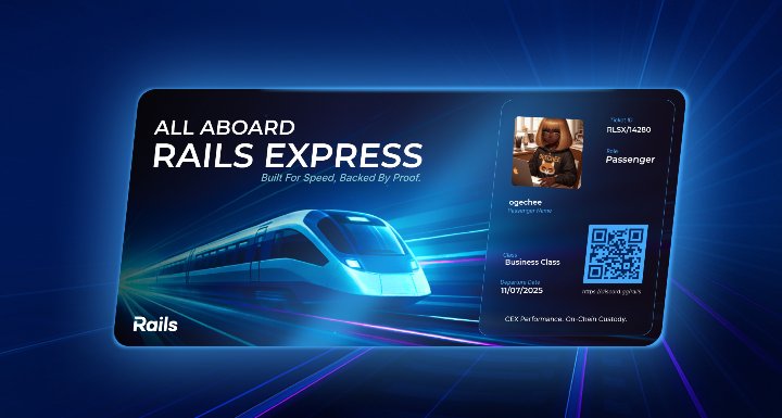 seamed_per5hhi's tweet photo. ✨Rails Express Ticket is LIVE 

🌟The first Passenger Roles are rolling in. 

🔗 Claim here : https://t.co/xr1gf3iDy7 

✨ Join Discord &amp; claim your ticket
✨Post your ticket visual on X tag @Rails_xyz
 ✨Submit your post link in Discord
✨Get Passenger role immediately https://t.co/p8jlMPWloO