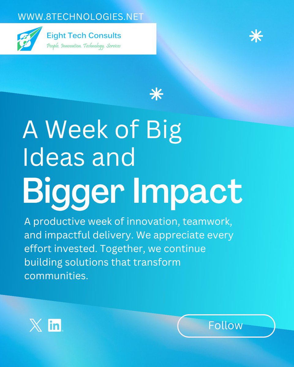 8TechConsults's tweet image. Partner with us to drive digital transformation across communities. 

#technology #TechFamily