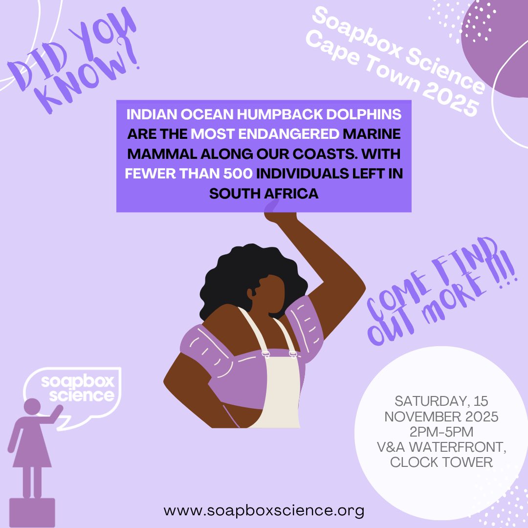 SoapboxSciCT's tweet image. Where science meets community! 🌟 Don&apos;t miss Soapbox Science Cape Town 2025 on Nov 15 at V&amp;amp;A Waterfront! Mark your calendars &amp;amp; spread the word💬 #SoapboxScience #CapeTown  #WomenInScience #ScienceForAll  #ScienceCommunication