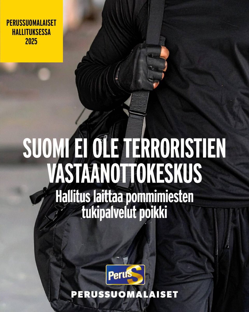 Terroristeja ei kuulu hyysätä eikä ymmärtää. Tiukennamme terrorismiin liittyviä lakeja siten, että rangaistukset nousevat ja niitä tulee jatkossa tukitoimista itse teon lisäksi. 

Suomi ei ole mikään terroristien vastaanottokeskus!