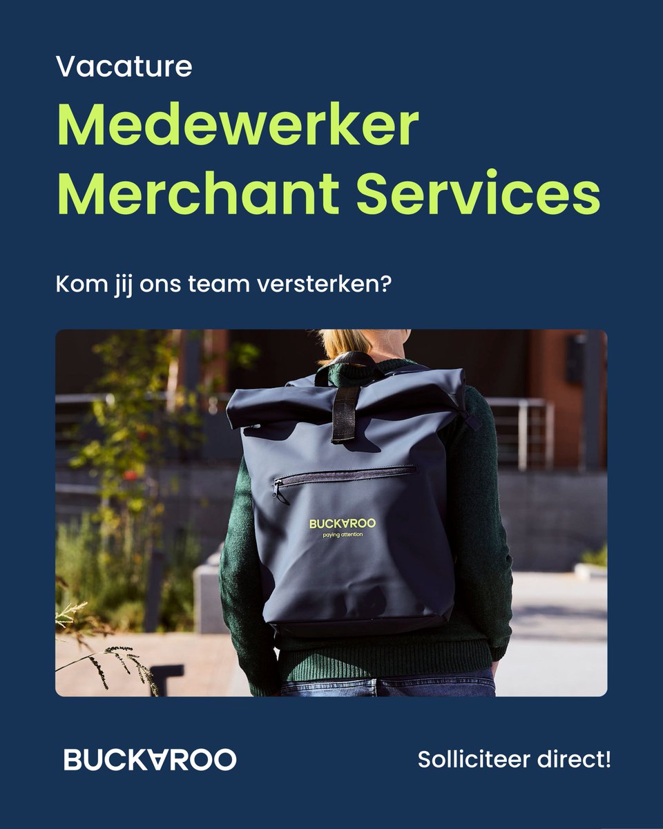 🚀 We zoeken een Medewerker Merchant Services in Den Haag!

Help nieuwe klanten van Buckaroo soepel opstarten met onze betaaloplossingen 💳

💻 Solliciteer: buckaroo.nl/over-buckaroo/…

#Vacature #FinTech #DenHaag #WerkenBijBuckaroo #JoinOurTeam