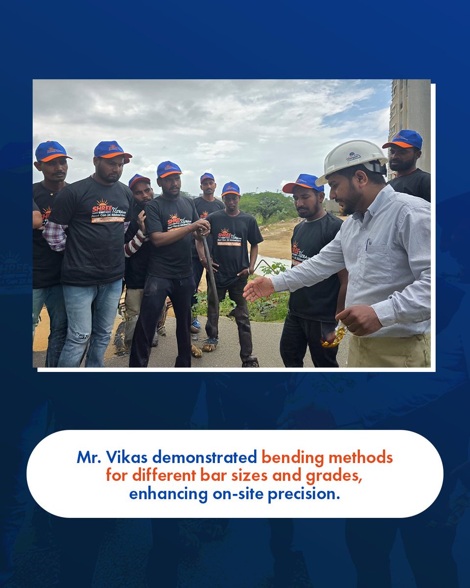 shreetmtpremium's tweet image. Bar benders leveled up their craft with lessons on precision bending, steel placement, and the power of 3X ribs, shaping stronger foundations for tomorrow.

#EventPost #Construction #EducationalEvent #ShreeTMT #Strong #BuildingOn