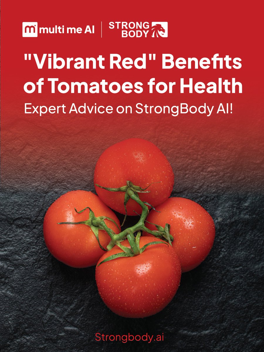 PhuongHoan44109's tweet image. &quot;Vibrant Red&quot; Benefits of Tomatoes for Health – Expert Advice on StrongBody AI!
👉 Sign up free &amp;amp; discover now!
🔗 strongbody.ai/r/elio
#StrongBodyAI #TomatoBenefits #Antioxidant #HealthyEating