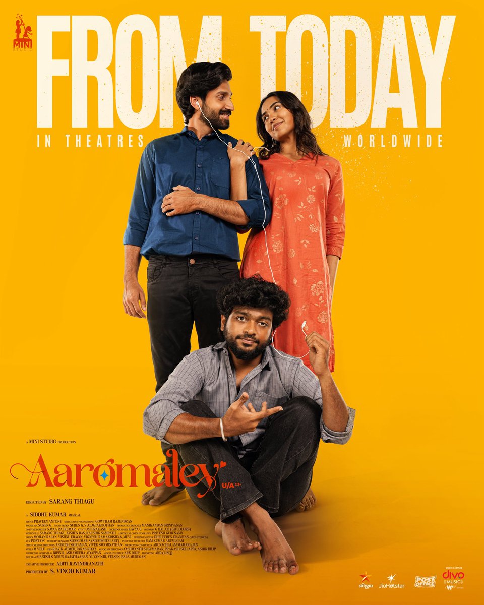 XMovieHolic's tweet photo. படம் ரொம்ப இனிமையான அனுபவம் #Aaromaley
#Kishandas & #Shivathmika நடிப்பு, கேமிஸ்ட்ரி இரண்டும் சூப்பரா வேலை செய்திருக்குது
#Harshath நகைச்சுவை டைமிங் செம்ம!
இயக்குனர் #Sarang லைட் ஹார்டட் கதையையும் ரொம்ப லவ்லியா சொல்லியிருக்கார்
#Siddhu இசை படம் முழுக்க ஒரு ஃபீலிங்கா பண்ணுது https://t.co/FjfbMKmBSD