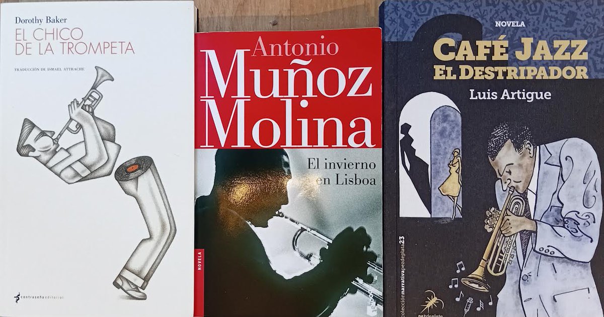 Os recomiendo TRES LIBROS SOBRE EL MUNDO DEL JAZZ, distintos entre sí y que me parecen magníficos:
'EL CHICO DE LA TROMPETA', Dorothy Baker
'EL INVIERNO EN LISBOA', Antonio Muñoz Molina
'CAFÉ JAZZ EL DESTRIPADOR', <a href="/luisartigue/">Luis Artigue</a>
Los comento, uno a uno, en los próximos minutos.