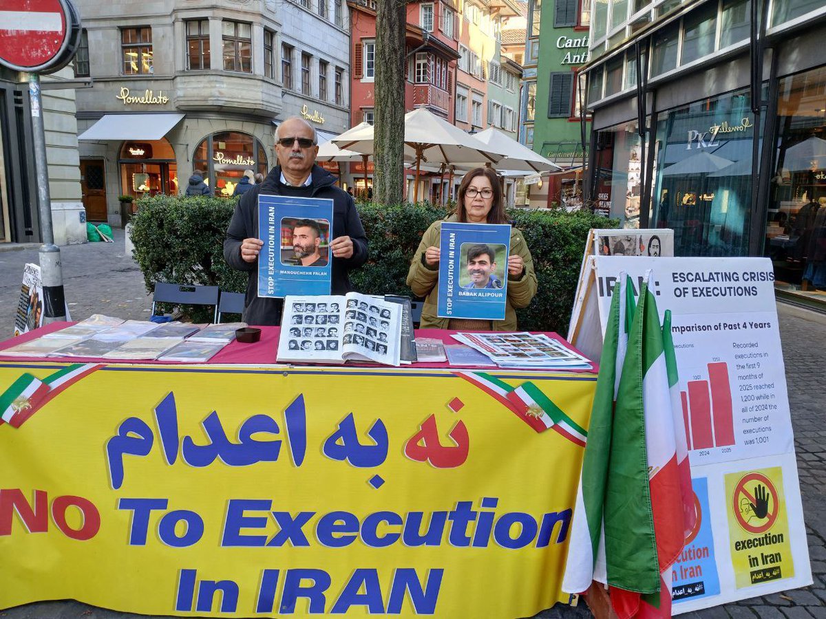 woman_s_iran's tweet image. زوریخ -  میزکتاب یاران مقاومت برای افشای جنایات رژیم ارتجاع  اخوندی.....
 اقدام جامعه بین المللی برای لغو احکام ظالمانه اعدام  زندانیان سیاسی  
#نه_به_اعدام 
#یک_گام_تا_قیام 
#StopExecutionsInIran