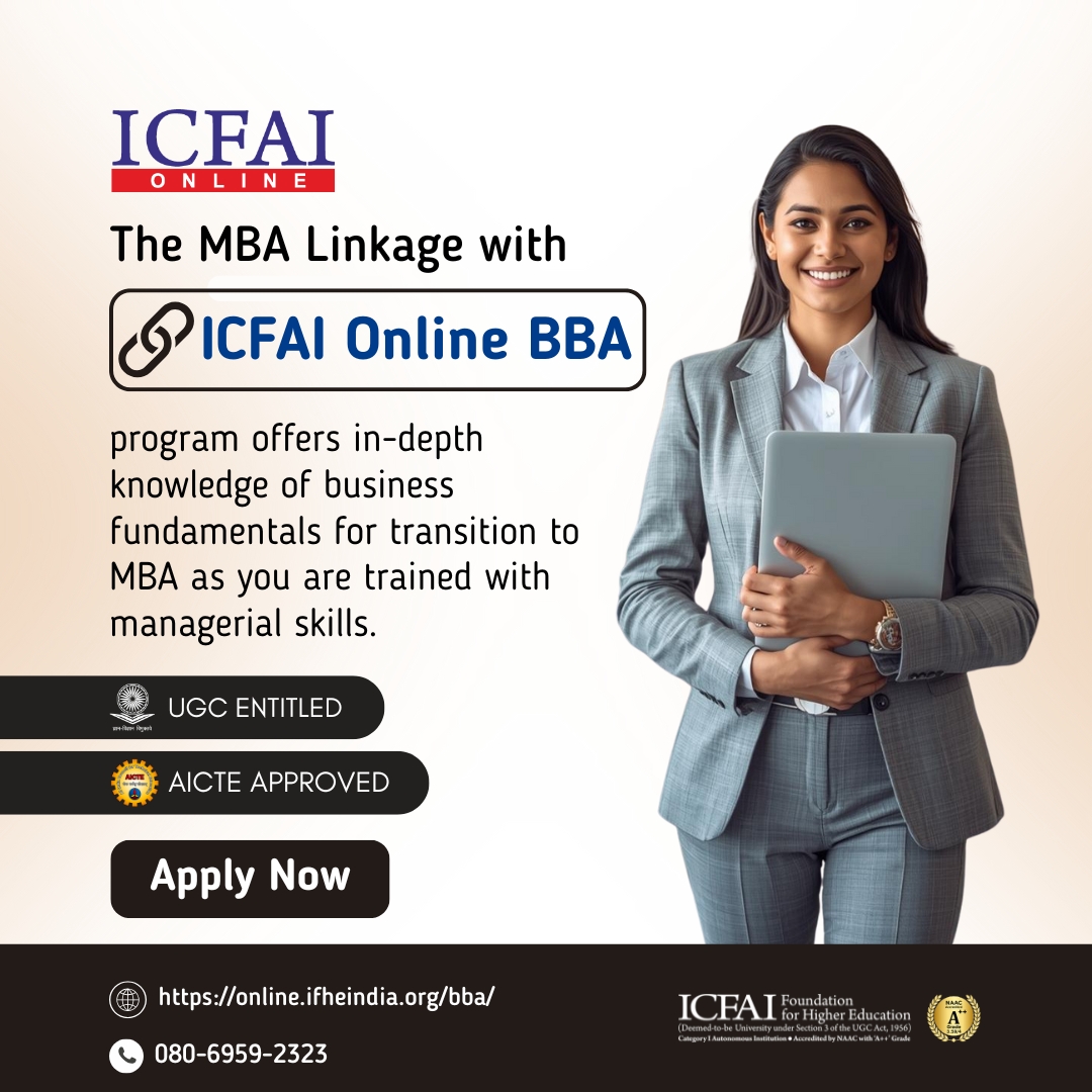IcfaiOnline's tweet image. The MBA Linkage with ICFAI Online BBA!

Apply Now: online.ifheindia.org/bba/

#icfaionlinebba #BusinessFundamentals #managerialskills #transitiontomba #onlineeducation #careergrowth #FutureLeaders #ApplyNow #ICFAI #management #onlineuniversity #onlinebba