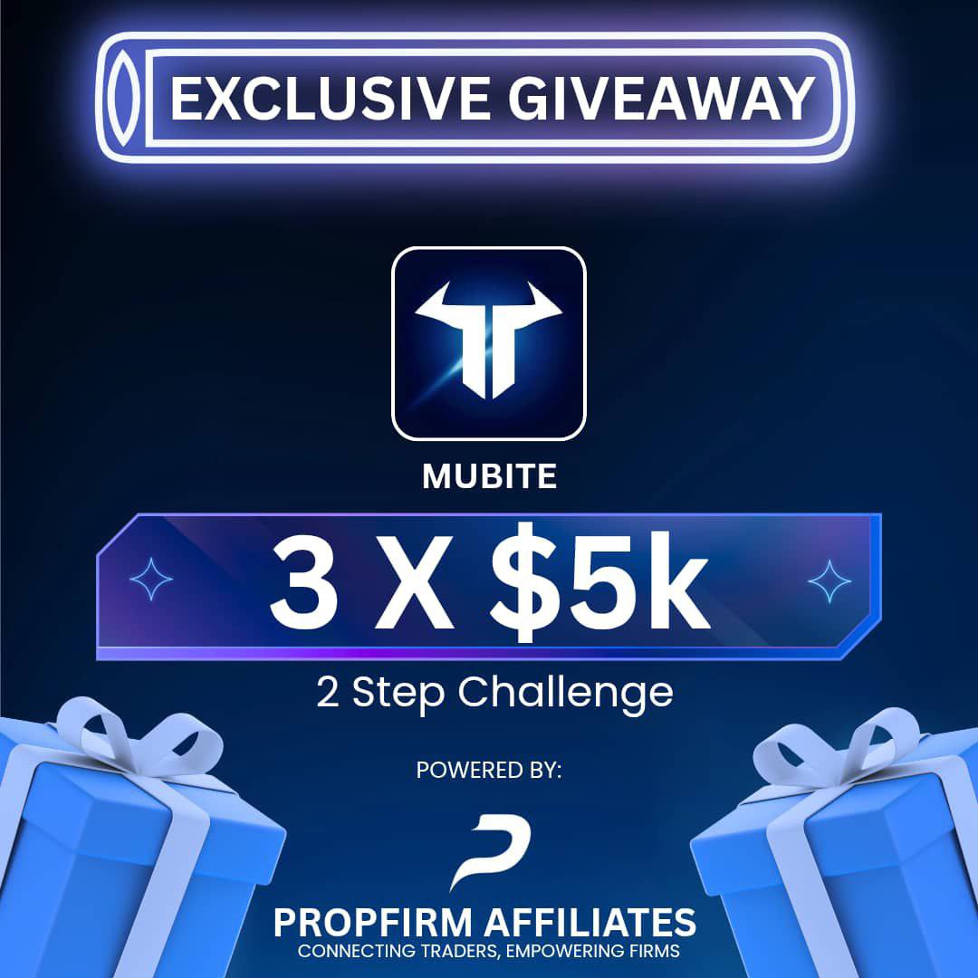 justwisdomm's tweet image. Giveaway Giveaway Giveaway 

3x 10k$ Account up for grab

Rules: Follow 
@MUBITE_COM @justwisdomm @PropAffiliates @Onlyonesirkings @JhustAsh 

Like Repost and tag 3 friends 

Join telegram 👇👇

t.me/PropAffiliates

Goodluck……..