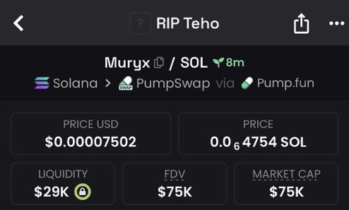 GreenCandleX_'s tweet photo. $MURYX turning heads and melting charts β from $75k to $280k, a solid 3.73x gain! π₯ The momentum here is undeniable, and the storyβs just getting started. π #MURYX #AlphaPlays
Ca:
9jFbN6wAAYPBvnfpSrchXLGx94LEb8f8S6ysadpXpump https://t.co/X0jQpJouCE