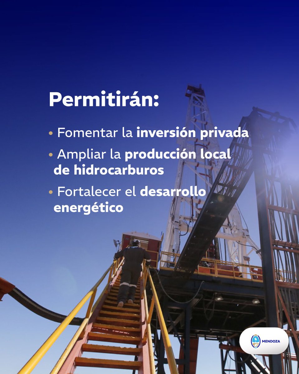 alfredocornejo's tweet photo. Lanzamos el proceso para adjudicar cinco áreas de explotación en las cuencas Cuyana y Neuquina. Son zonas con antecedentes productivos y alto potencial, que permitirán ampliar la producción local y atraer nuevas inversiones.

Con esta licitación damos continuidad al modelo que impulsa una Mendoza con oportunidades de inversión permanentes, reglas claras y procesos transparentes.

El esquema continuo y competitivo que aplicamos para las licitaciones, promueve la llegada de capitales nacionales e internacionales, genera empleo calificado y fortalece la recaudación provincial, siempre con criterios de sostenibilidad ambiental.

Seguimos trabajando para consolidar un sector energético dinámico, previsible y moderno, que potencie el desarrollo productivo de toda la provincia.