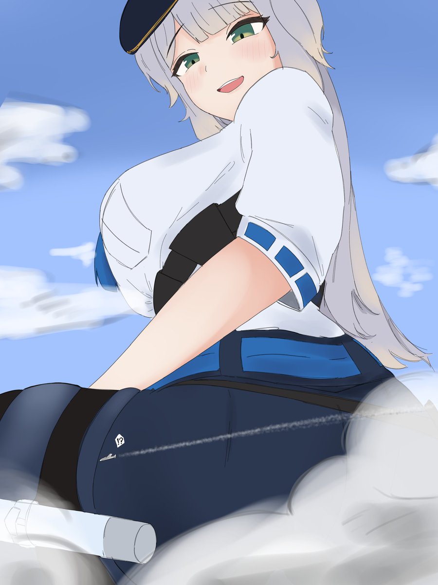 そんなところに居たら危ないですよ～
#giantess #巨大娘 