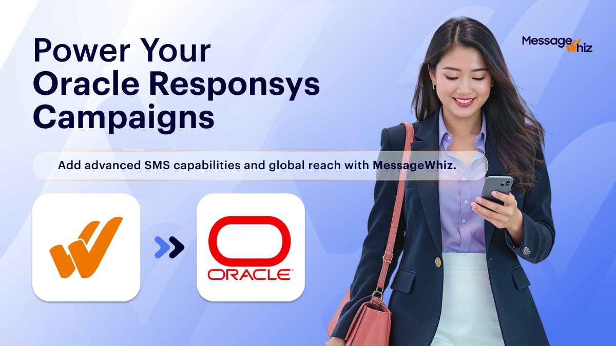 MessageWhiz's tweet photo. Connect Oracle Responsys with MessageWhiz to deliver personalized SMS campaigns that drive engagement and ROI.
Our integration gives marketers advanced messaging tools such as short codes, long codes, and two-way messaging with reliable global delivery.
https://t.co/dHSYwrA6PA https://t.co/DPNPOTFj6N