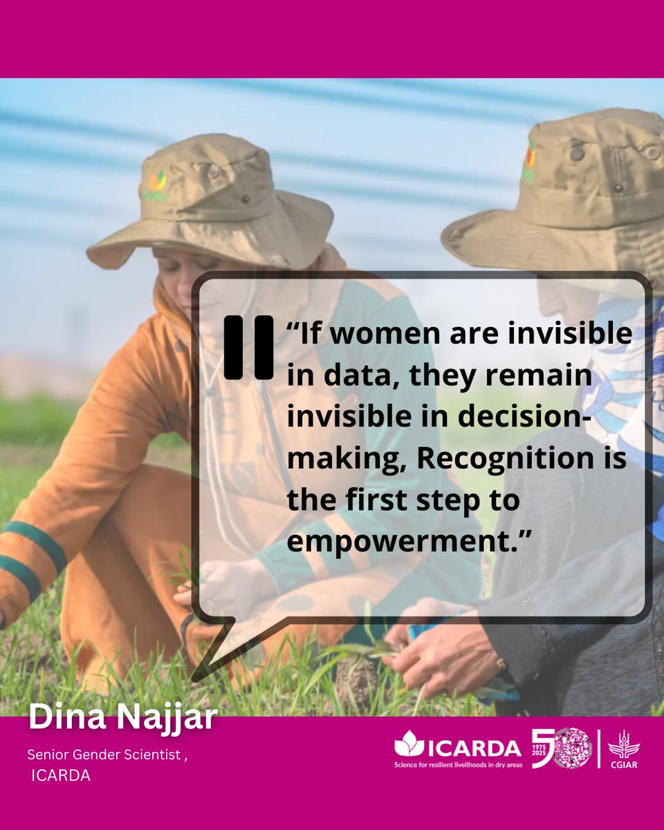 📖 #ReadNow
A new book by <a href="/bdspublishing/">Burleigh Dodds</a>, Women and Smallholder Farming: Addressing Global Inequities in Agriculture (2025), tackles one of agriculture’s biggest challenges: gender inequity.

In her chapter, ICARDA’s Dr. Dina Najjar explores how social norms, laws, and climate