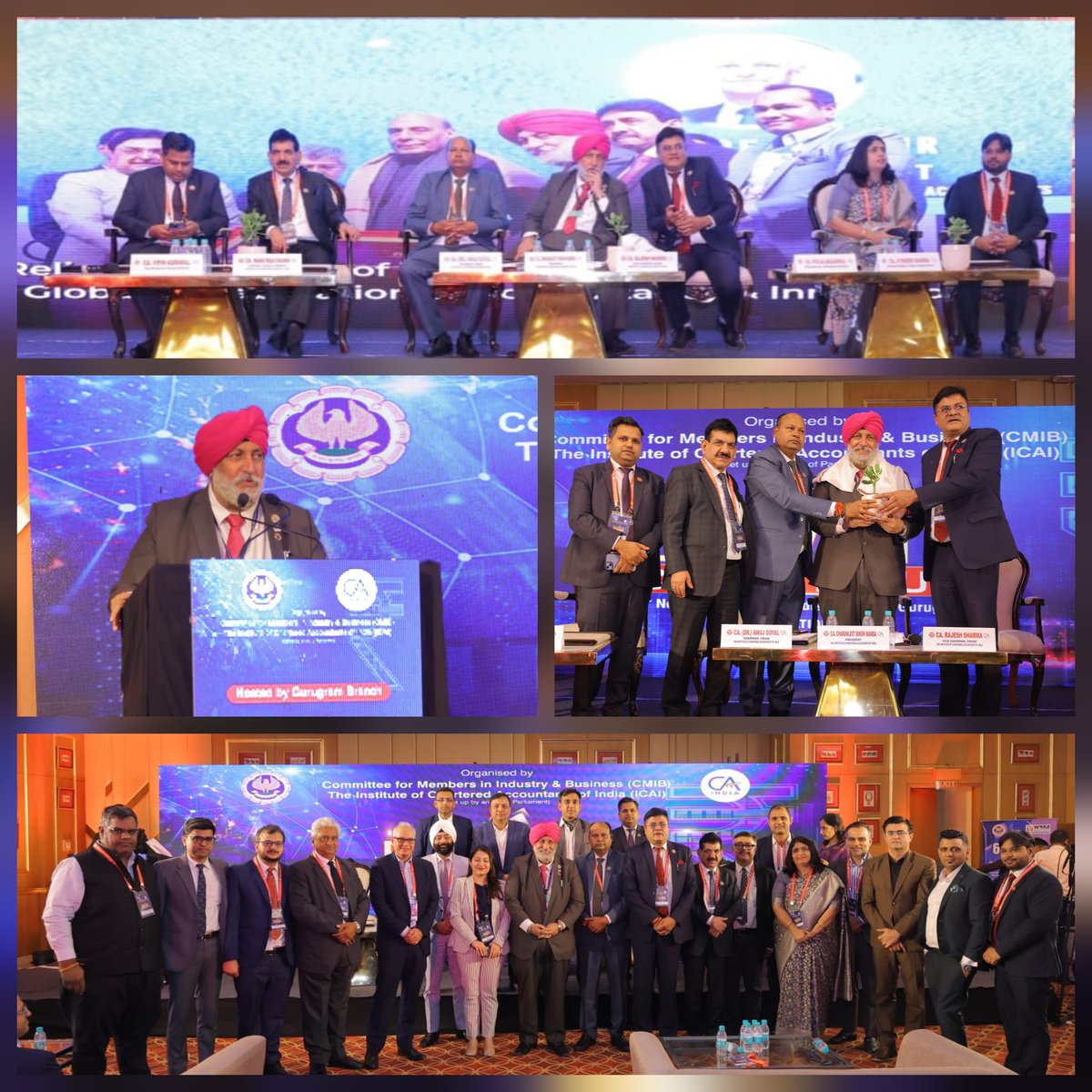 theicai's tweet photo. CA. Charanjot Singh Nanda, President ICAI, along with CCMs, graced the ELEVATE: ICAI CFO Forum in Gurugram Yesterday — engaging with visionary CFOs driving India’s financial transformation.
Empowering leaders. Inspiring excellence. Building #ViksitBharat. #Vishwasniya
#CFOForum https://t.co/wyDWd3FmxJ