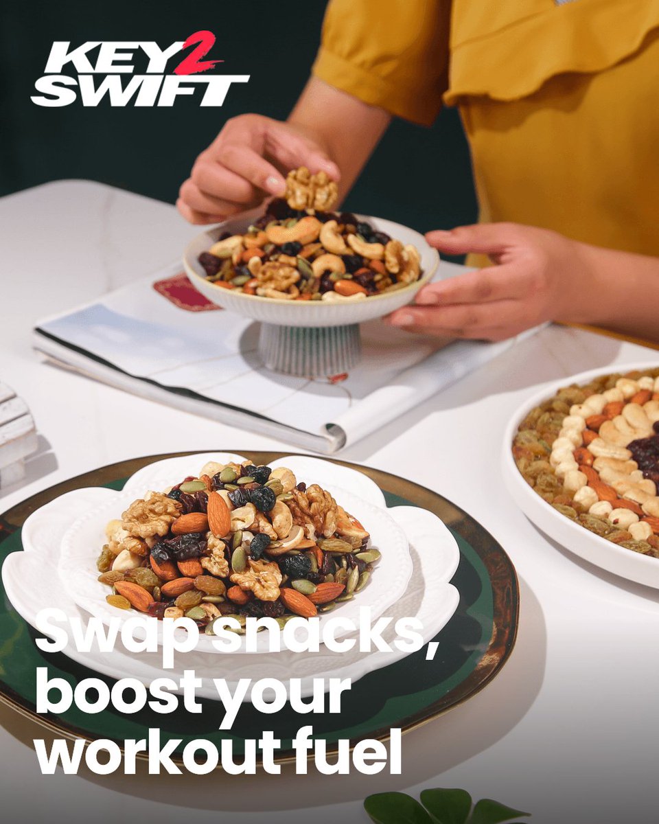 Key2Swift's tweet image. Swap soda for green tea. Ditch processed snacks for nuts or fruit. Small changes steady your blood sugar and fuel workouts better. Need a nutrition plan that fits your lifestyle? Let's make it work. key2swift.com