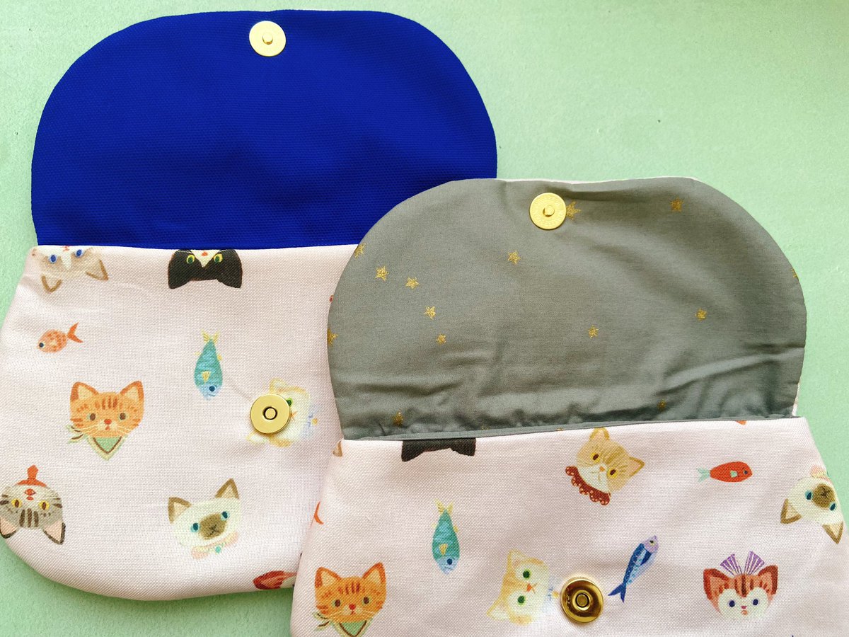 My Sweet DogポーチとMy Sweet Cat ポーチは本日21時~通販です🐱🐶
yukakoohde.thebase.in
本体にキルト芯が入っているのでふわっとした優しい手触りです！