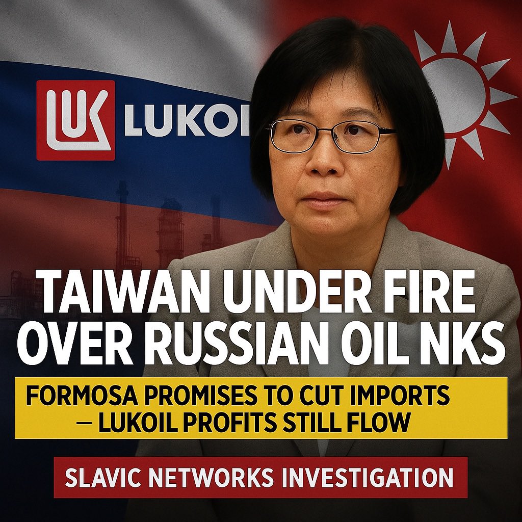 💥 TAIWAN UNDER FIRE OVER RUSSIAN OIL LINKS
Underline: The island’s biggest company promised to stop buying Russian oil — but reports show the trade hasn’t really stopped.

⸻

🌍 Let’s make this simple — even a kid can get it:

Taiwan is a small island in Asia, famous for making