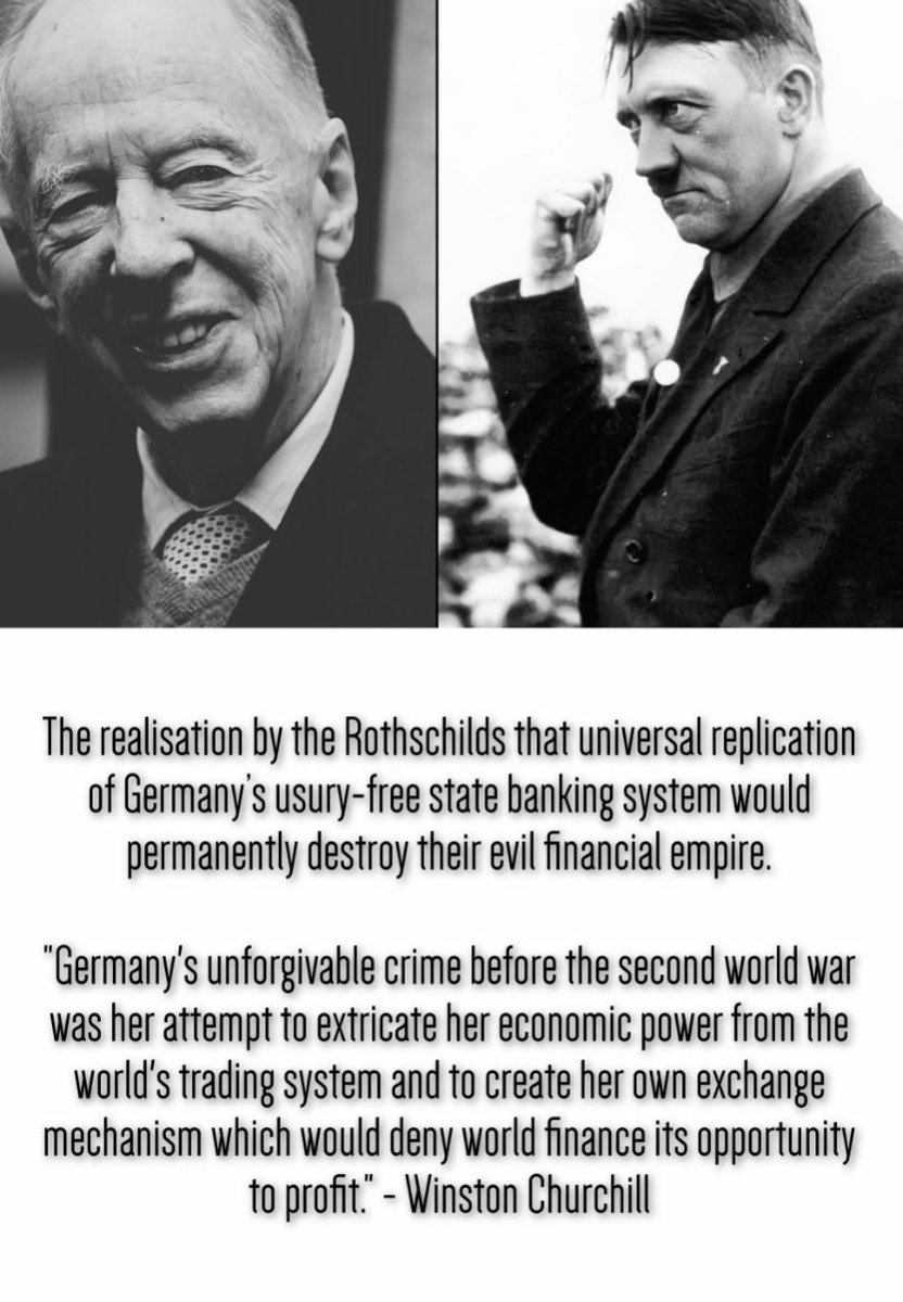 "People fail to understand that Adolf took over Germany under the Rothschilds

It's a Rothschild system we live in, what they fail to grasp is he took Germany out of the Rothschild system and tryed to free us all from it"
