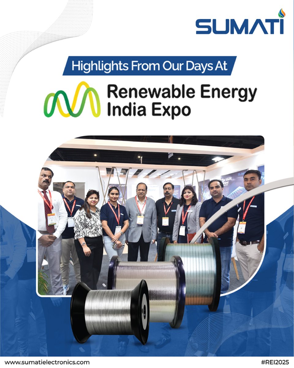 SumatiElec's tweet image. 🌞 Highlights from #REI2025 | Renewable Energy India Expo 🌍
From innovation to inspiration — our journey at REI 2025 was filled with energy, learning, and meaningful connections! ⚡