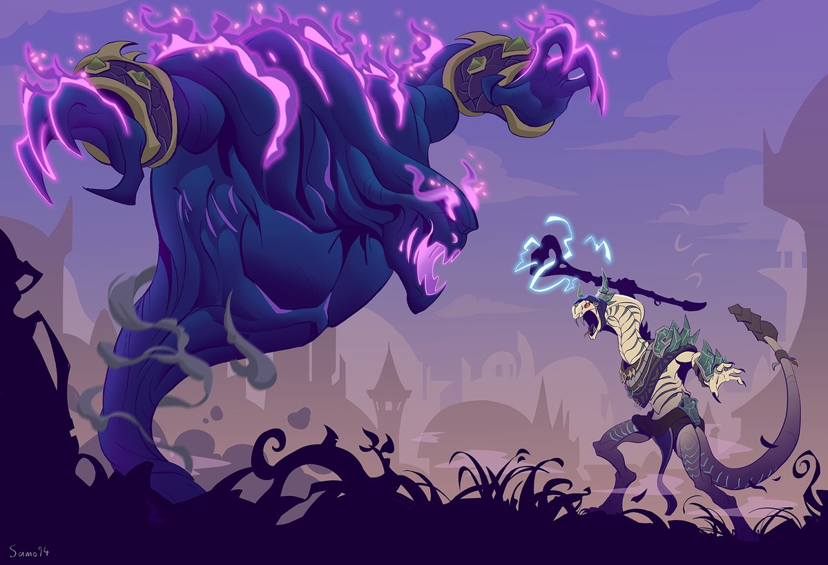 This was an awesome commission I got to do for <a href="/TheSnekofVoldun/">SnekofVoldun (Sethrak Allied Race!)</a> love doing this type of art!

#sethrak #worldofwarcraft #fanart #Vathiss #Voidwalker