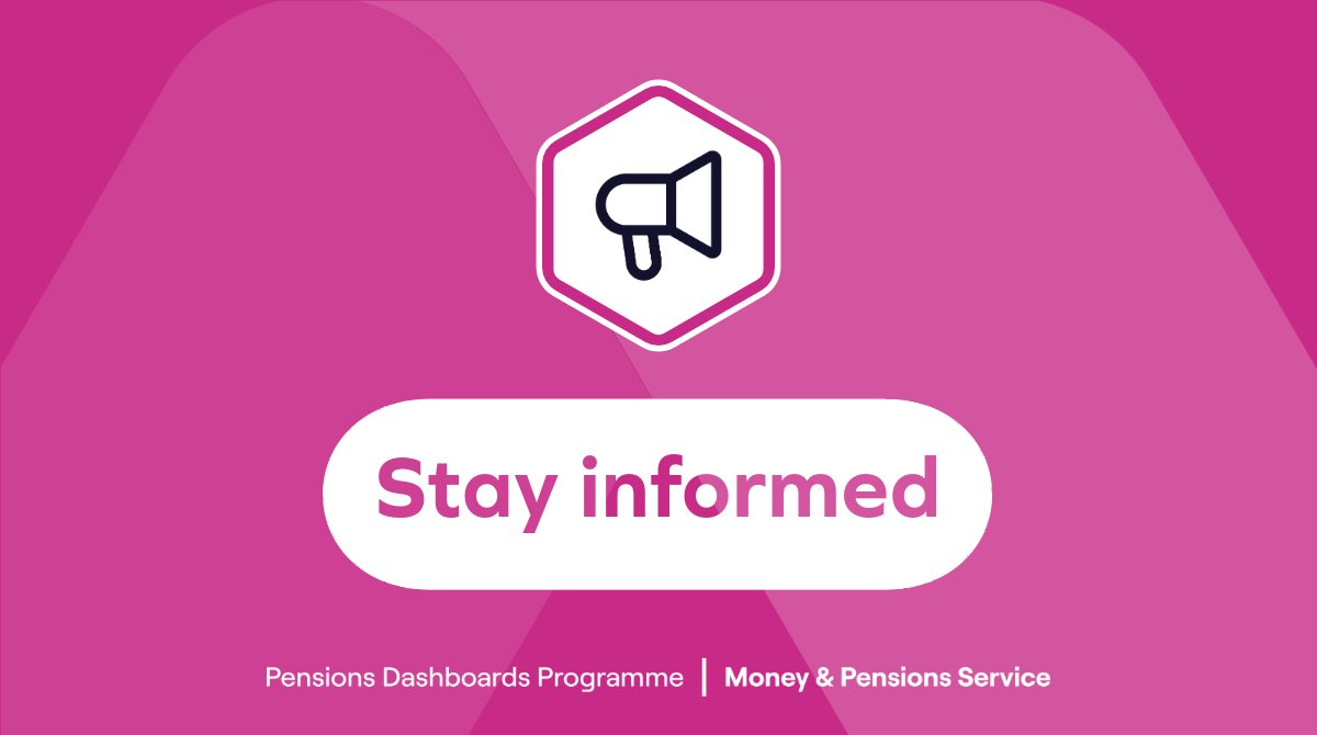 PensionsDboards's tweet image. Sign up to our email newsletter to get the latest updates on #PensionsDashboards straight to your inbox in one handy monthly digest.

Subscribe: ow.ly/VQ3t50XkN2G

You&apos;ll receive a regular summary of the latest programme news, new and updated guidance and helpful resources.