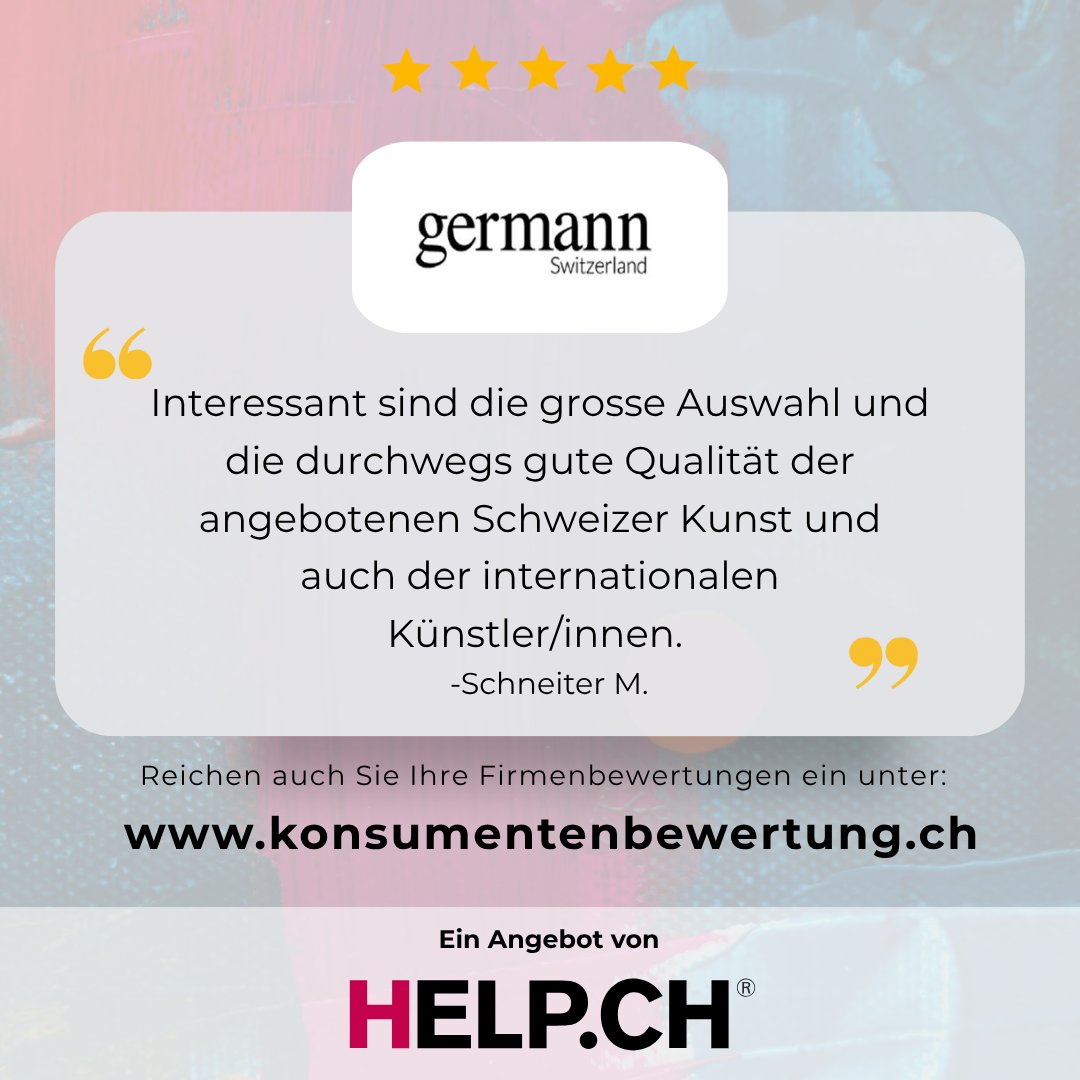 Help_ch's tweet image. Kundenfeedback spricht für die Germann Auktionshaus AG: transparent, vertrauenswürdig und wertschätzend.

Auf der unabhängigen Plattform konsumentenbewertung.ch teilen Verkäuferinnen, Käufer und Sammler ihre echten Erfahrungen mit dem Auktionshaus.
Solche Stimmen schaffen…