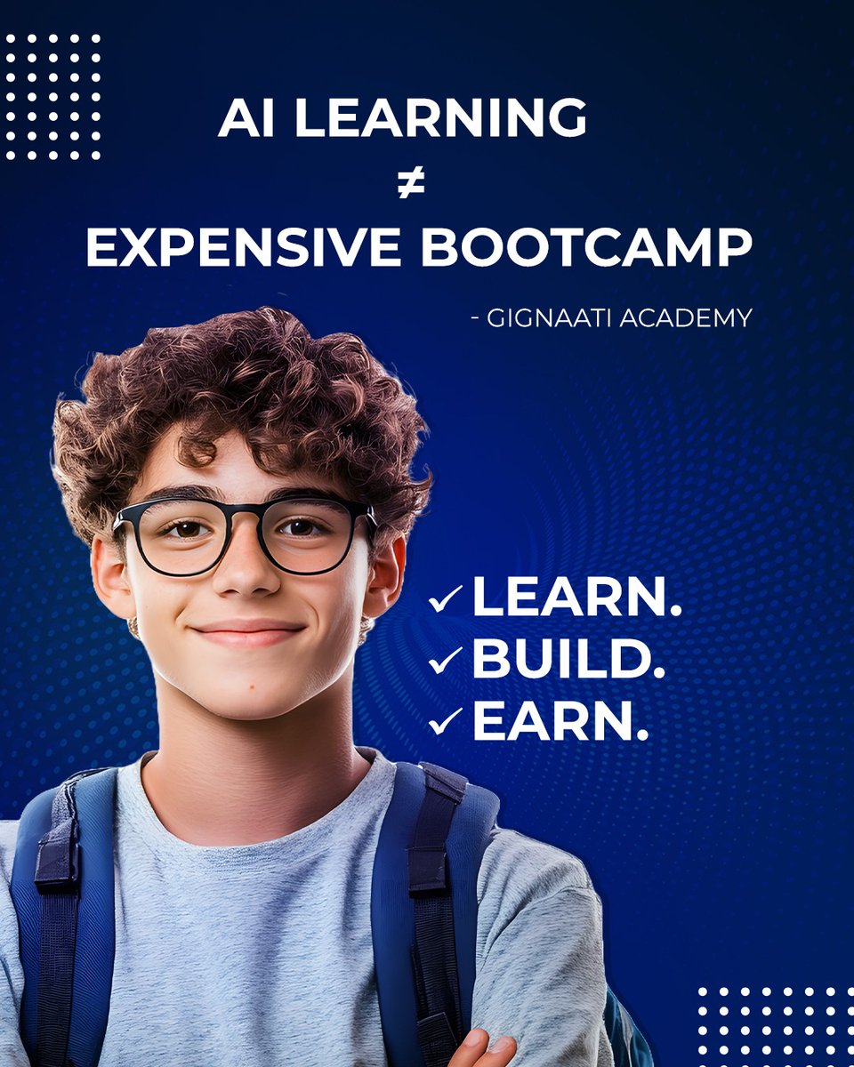 AI learning doesn’t have to come with a hefty price tag!💡
🚀Ready to dive into AI and transform your skills?
We’ve got you covered – start your journey today!

Start learning and building today with Gignaati Academy!

#AIlearning #BuildAndEarn #NoBootcamp #AIforAll #TechSkill