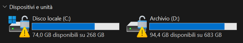 RobyRoby27's tweet image. Se anche a voi dopo qualche aggiornamento di merda Windows 11 ha deciso che doveva preparare i dischi per BitLocker, basta un comando da terminale (e un po&apos; di pazienza) per ripristinare la situazione senza dover smanettare troppo. 

manage-bde c: -off