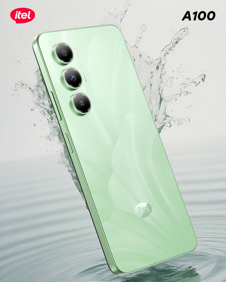 itelghana's tweet image. A splash of wow, a burst of style! The all-new itel A100 shines different, stays cool, and stands out even when life gets splashy. 📷📷 Upgrade your glow! 

#itela100
#AIForEveryone